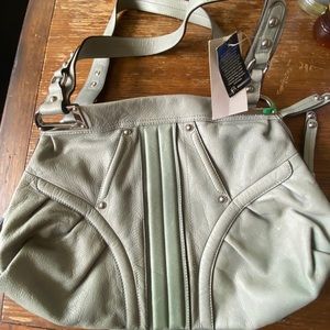 B. Makowsky Teal Pebble Leather Bag NWT